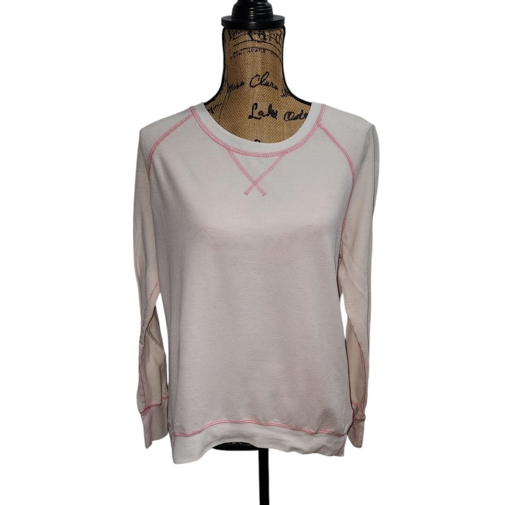 By Love Tree Sweatshirt Pullover Pink Contrast Stitching Comfy Casual L‎